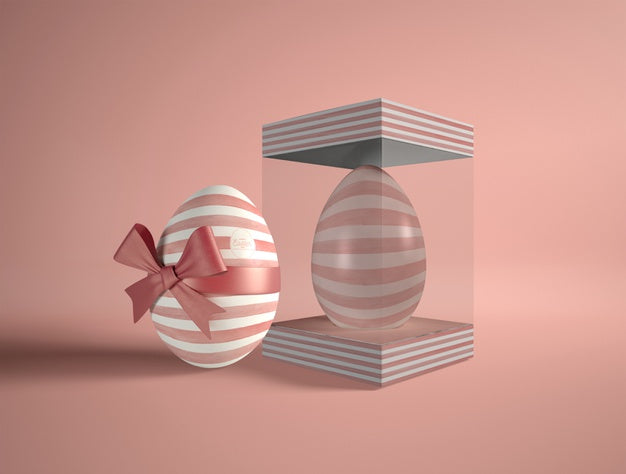 Free Transparent Box With Easter Egg Psd