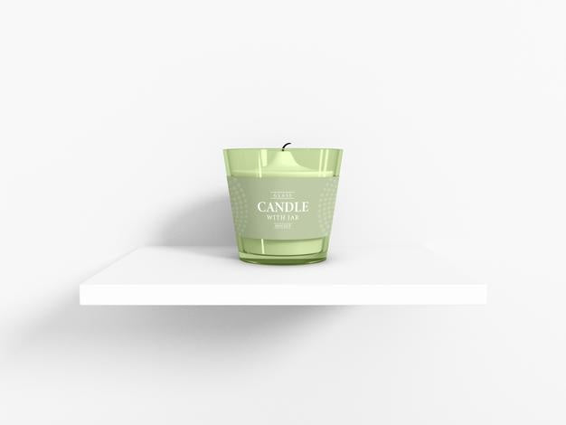 Free Transparent Glass Candle Jar Mockup Psd