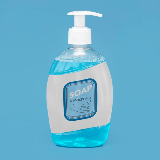 Free Transparent Plastic Bottle Of Liquid Soap Psd