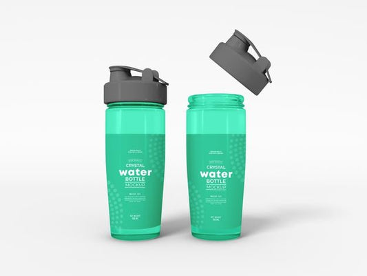 Free Transparent Water Sipper Container Mockup Psd