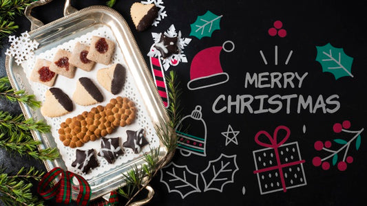 Free Tray With Snacks For Christmas Mock-Up Psd