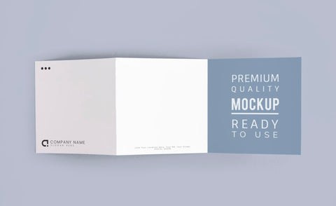 Free Tri-Fold Brochure Mockup Printed Materials Psd