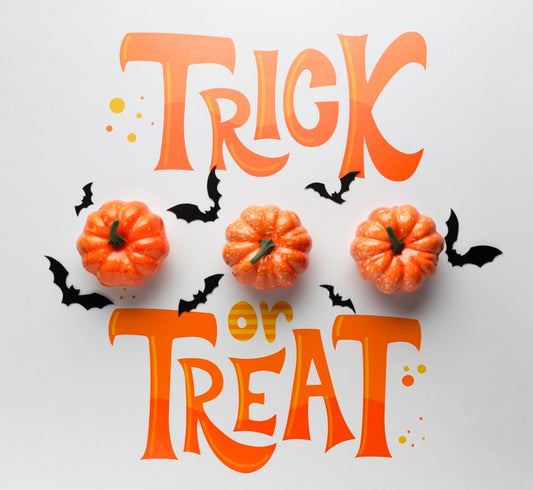 Free Trick Or Treat Message For Halloween Day Psd