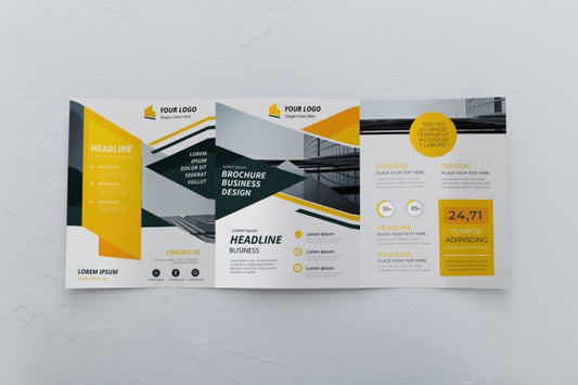 Free Trifold Brochure Concept Mock-Up Psd