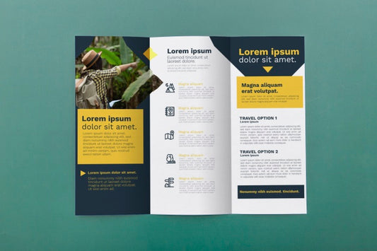 Free Trifold Brochure Concept Mock-Up Psd
