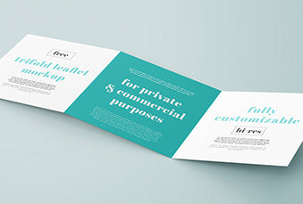 Free Trifold Square Leaflet Mockup – CreativeBooster