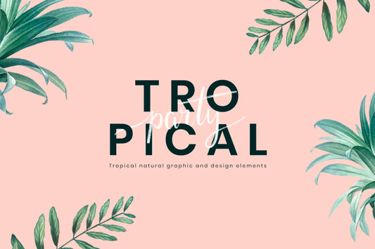 Free Tropical Party Invitation Psd