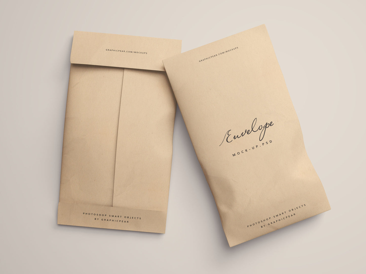 Free Twin Envelope Packages Mockup