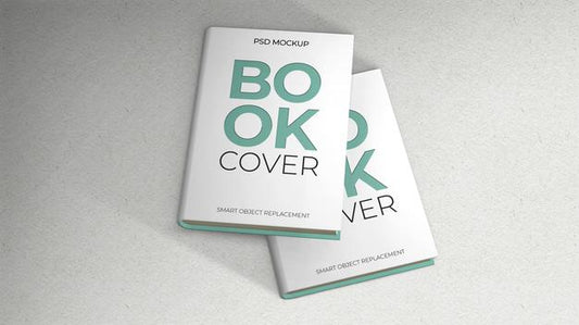 Free Two Books Cover Mockup Psd