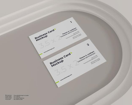 Free Two Business Card Mockup Psd