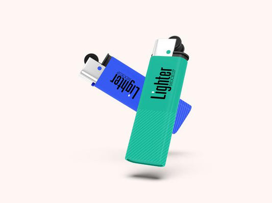 Free Two Isolated Lighter Mockup Psd