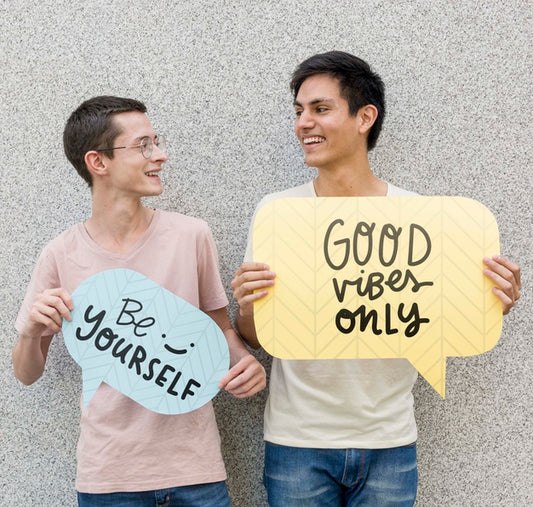 Free Two Men Posing And Smiling Psd