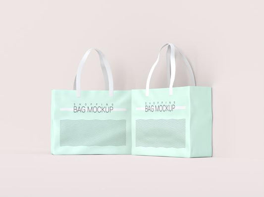 Free Two Shopping Bag Mockup Psd