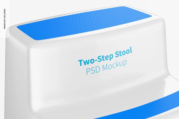 Free Two-Step Stool Mockup, Close Up Psd