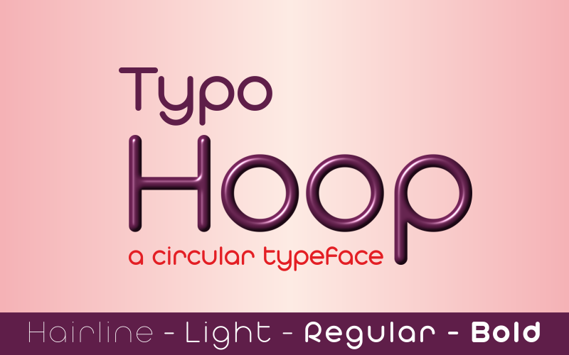 Free Typo Hoop Rounded Sans Serif Font