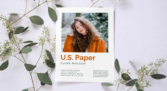 Free U.S. Paper Letter Size Flyer Mockup Psd