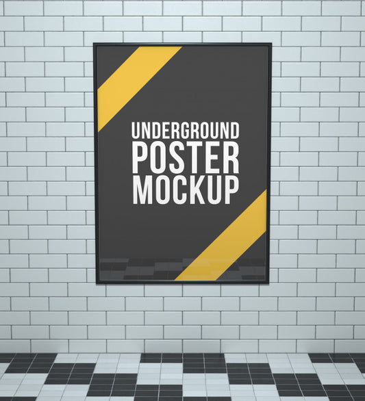 Free Underground Poster Mockup Psd