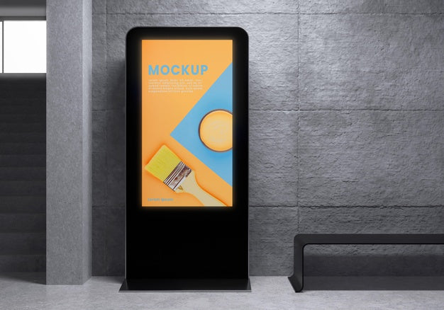 Free Urban Backlit Display System Mock-Up Psd