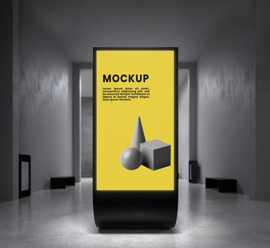 Free Urban Backlit Display System Mock-Up Psd