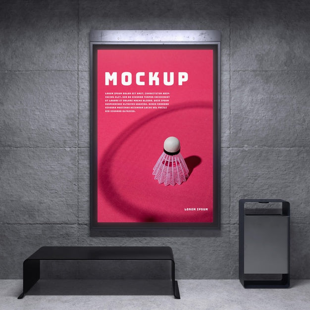 Free Urban Backlit Display System Mock-Up Psd