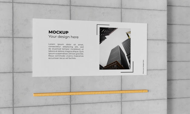 Free Urban Poster Grey Concrete Mock Up Psd