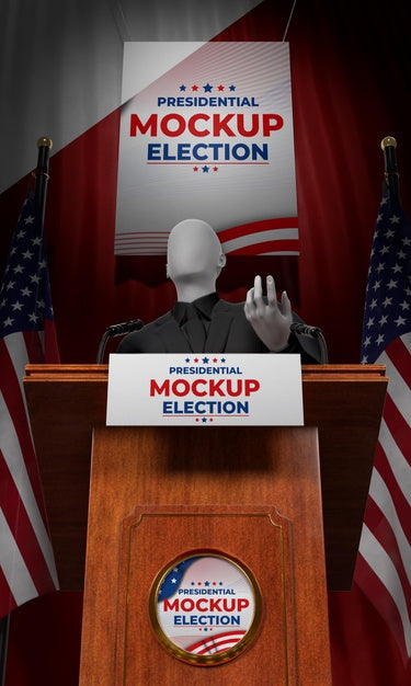 Free Us Elections Concept Mock-Up Psd