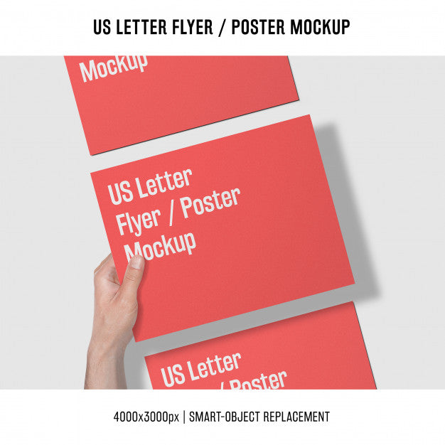 Hand Lettered Flyer Examples Free Us Letter Flyer Or Poster Mockups With Hand Picking One Psd ...