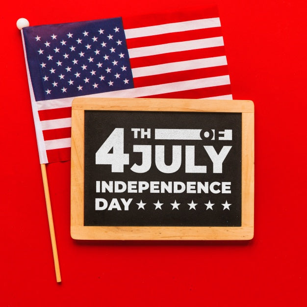 Free Usa Independence Day Mockup With Slate Psd