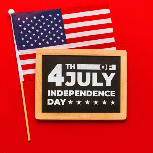 Free Usa Independence Day Mockup With Slate Psd