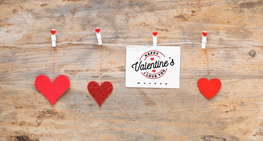 Free Valentine Card Mockup On Clothes Line Psd