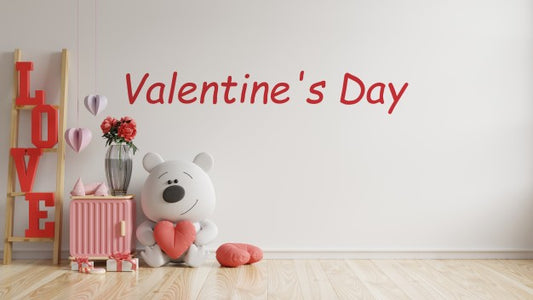 Free Valentine Room Modern Interior Have Doll And Home Decor For Valentine'S Day,3D Rendering Psd