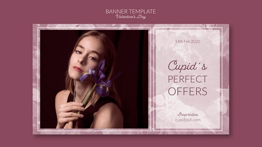 Free Valentine'S Day Banner Template Concept Psd