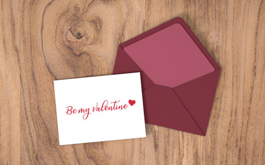 Free Valentine'S Day Card With Envelope Psd