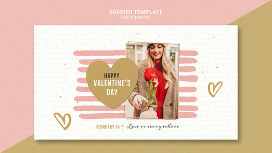 Free Valentine'S Day Concept Banner Template Psd