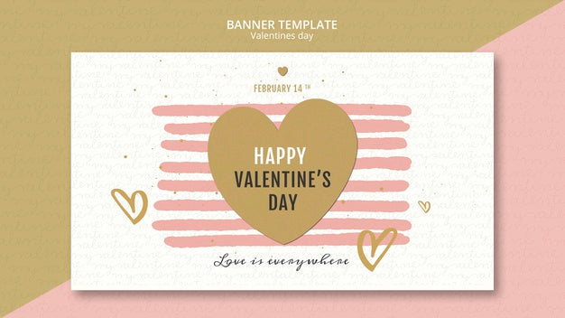 Free Valentine'S Day Concept Banner Template Psd