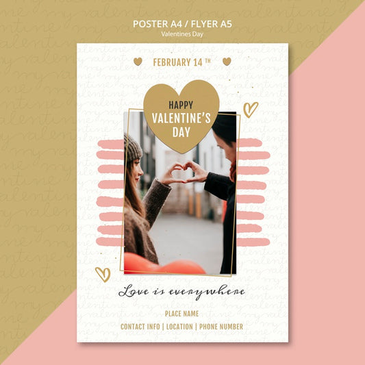 Free Valentine'S Day Concept Poster Psd