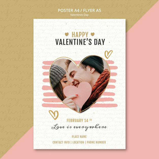 Free Valentine'S Day Concept Poster Psd