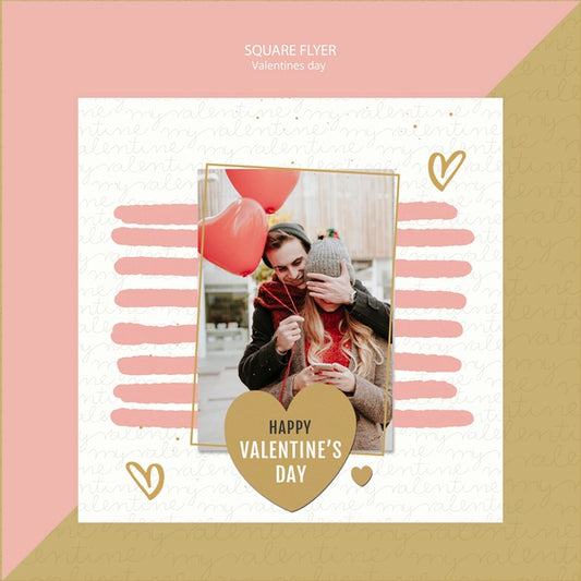 Free Valentine'S Day Concept Square Flyer Psd