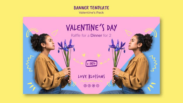 Free Valentine'S Day Coupon Banner Template Psd