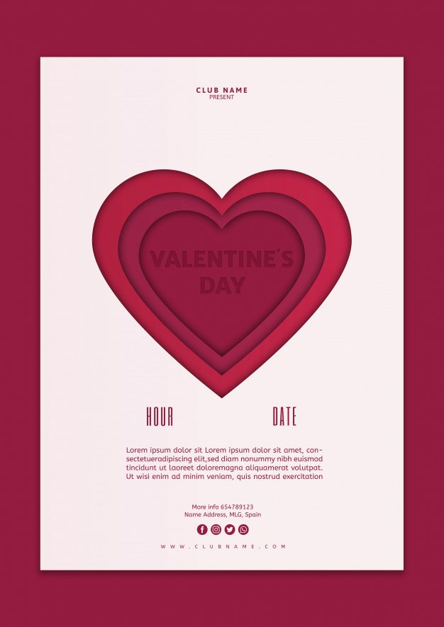 Free Valentines Day Cover Mockup Psd