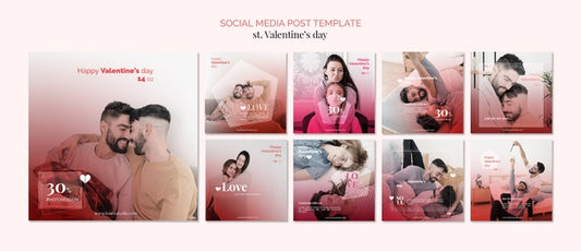 Free Valentine'S Day Homosexuality Social Media Post Template Psd