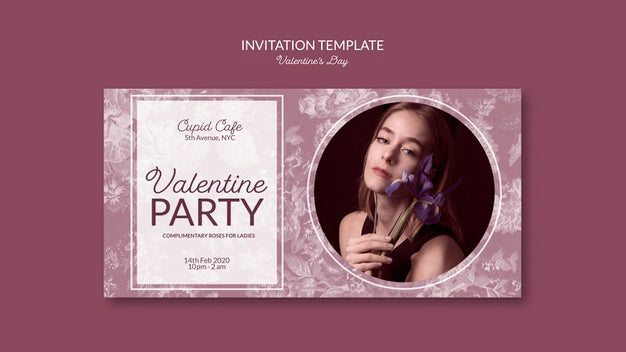 Free Valentine'S Day Inviation Template Psd