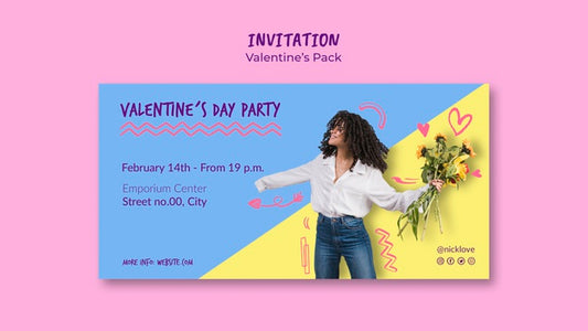 Free Valentine'S Day Invitation Template Psd
