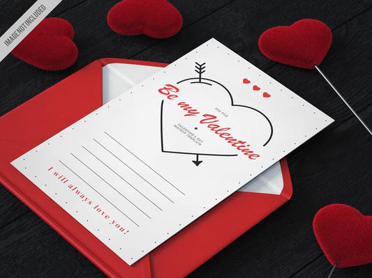 Free Valentines Day Letter Mockup Psd
