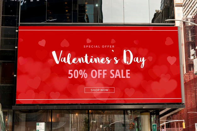 Free Valentine'S Day Offer With Mock-Up Psd