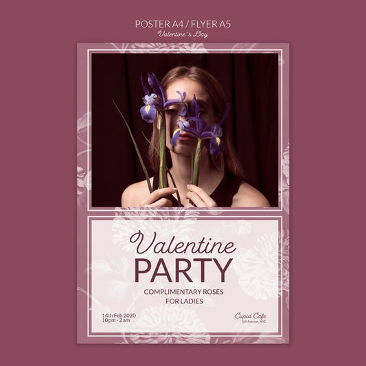 Free Valentine'S Day Poster Concept Mock-Up Psd