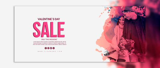 Free Valentines Day Sale Banners Mockup Psd