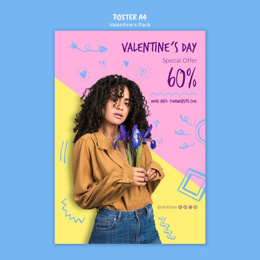 Free Valentine'S Day Template Flyer Psd
