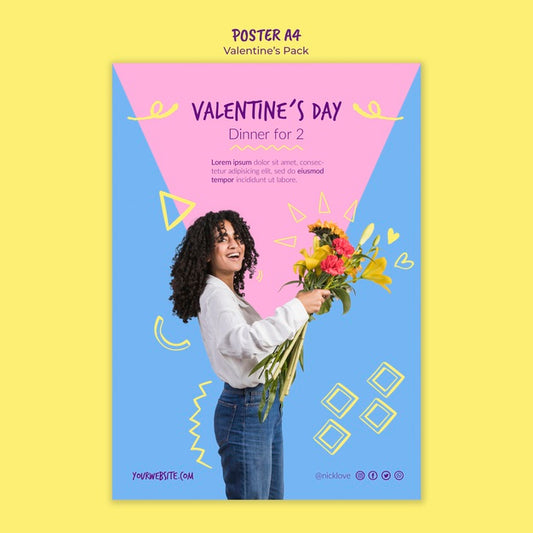 Free Valentine'S Day Template Poster Psd
