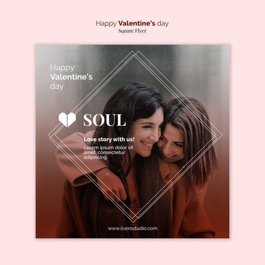 Free Valentine'S Day Women Couple Flyer Design Psd